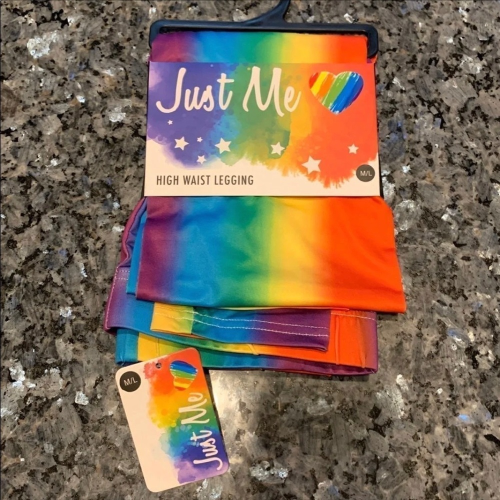 ❤️🎁NWT Rainbow High Waist Legging Size Small/Medium Multicolor Rainbow Halloween